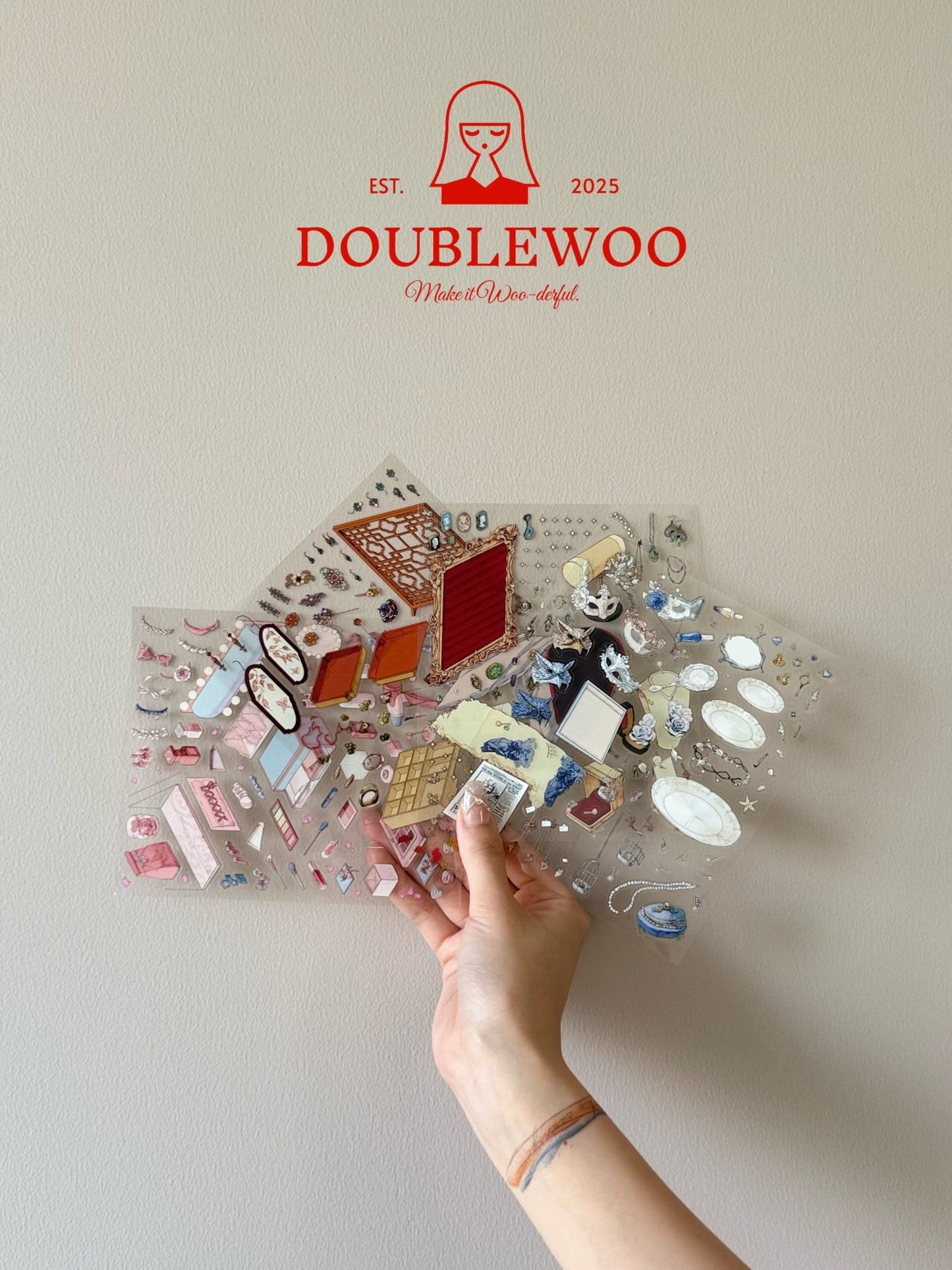 Full Velvet Collection – 4 luxury scene sticker details by DOUBLEWOO