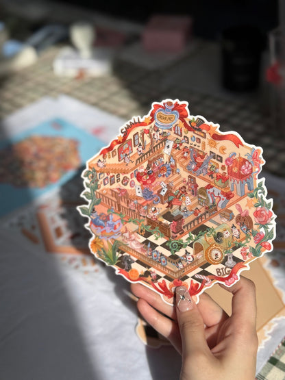 Alice in Wonderland – Matte Finish Scene Sticker | DOUBLEWOO