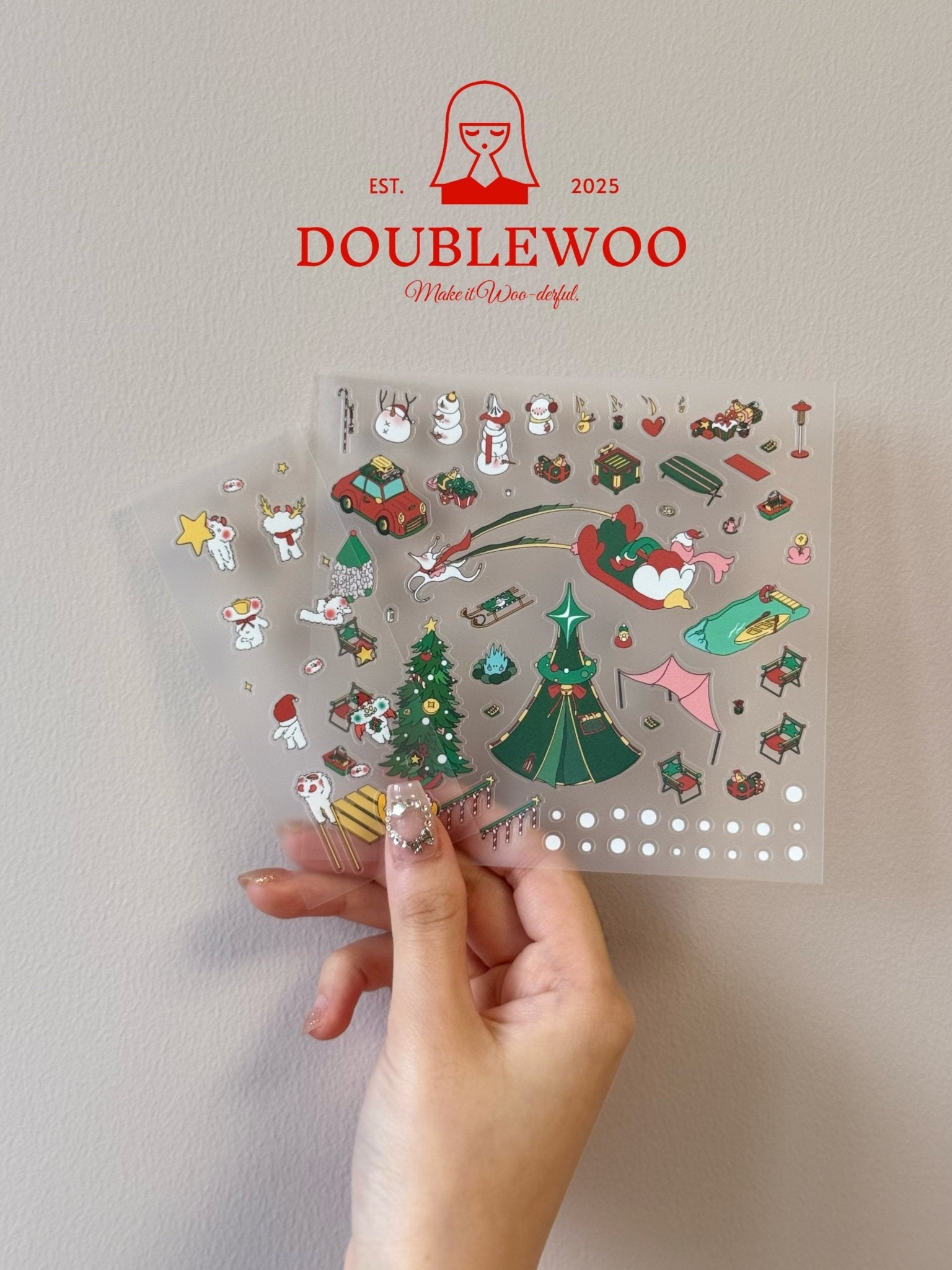 DOUBLEWOO Xmas Birdman Little Rascals Xmas Birdman – holiday party DIY scenery sticker