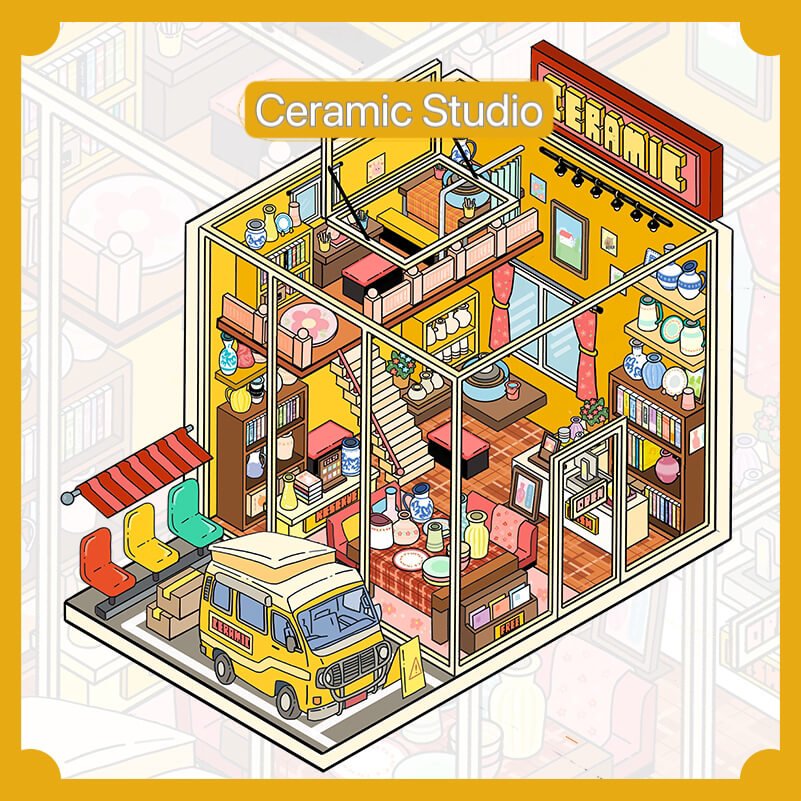 Creative Corners Series | Mini Studio-Inspired Scene Stickers| DoubleWoo