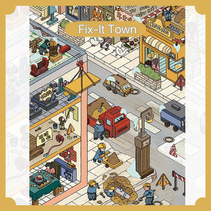 Street Scenes Series Large Size Scene Stickers | Urban Mini Worlds | DoubleWoo
