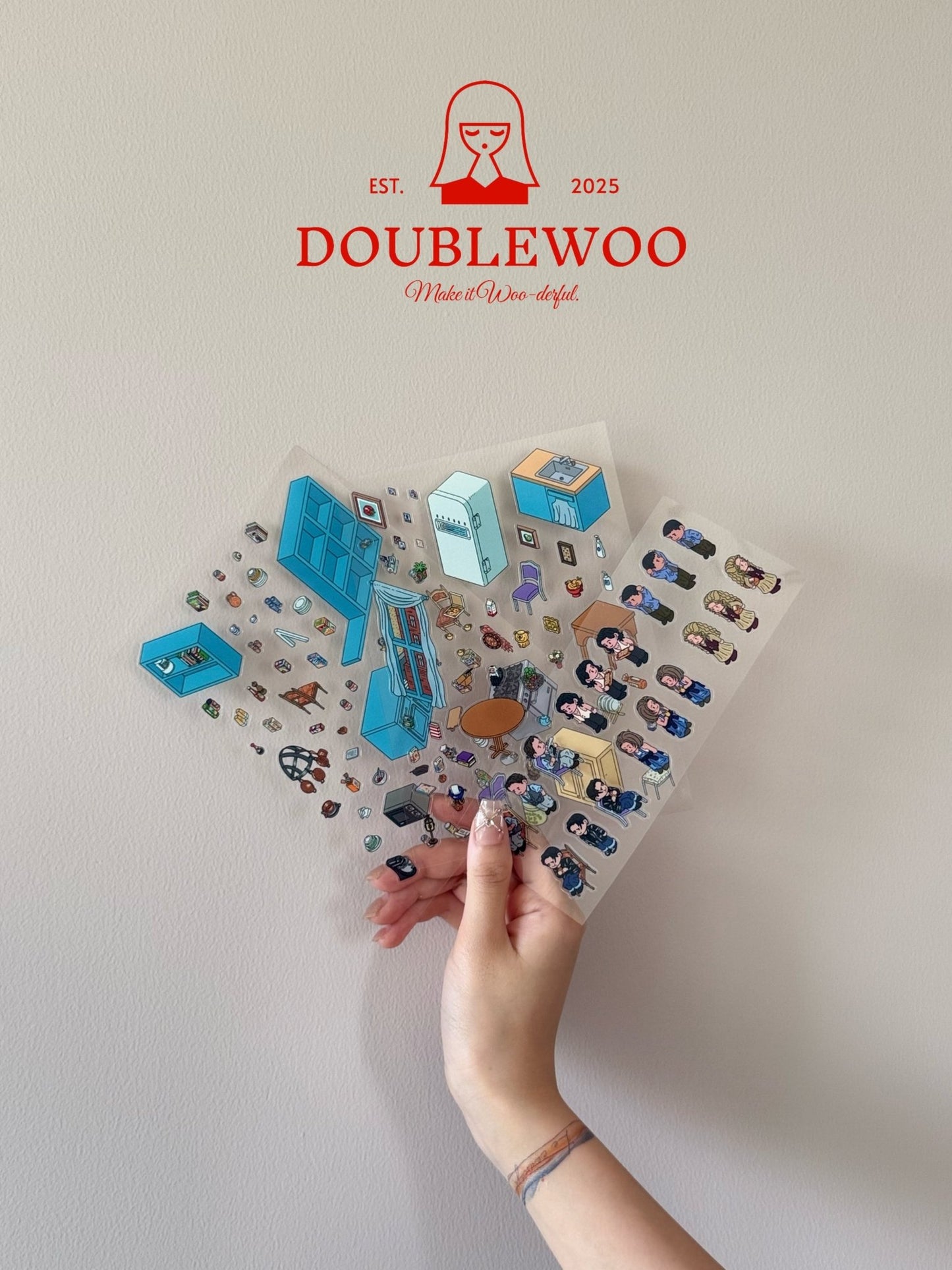DIY scenery sticker of Monica's Kitchen from DOUBLEWOO Friends Series