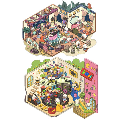 HEYBOO Series – Mermaid Party and Music Hut DIY scene stickers – DOUBLEWOO