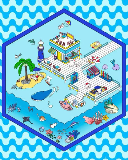 DOUBLEWOO Little Rascals Love Ain’t the Sea – underwater fantasy DIY sticker scene
