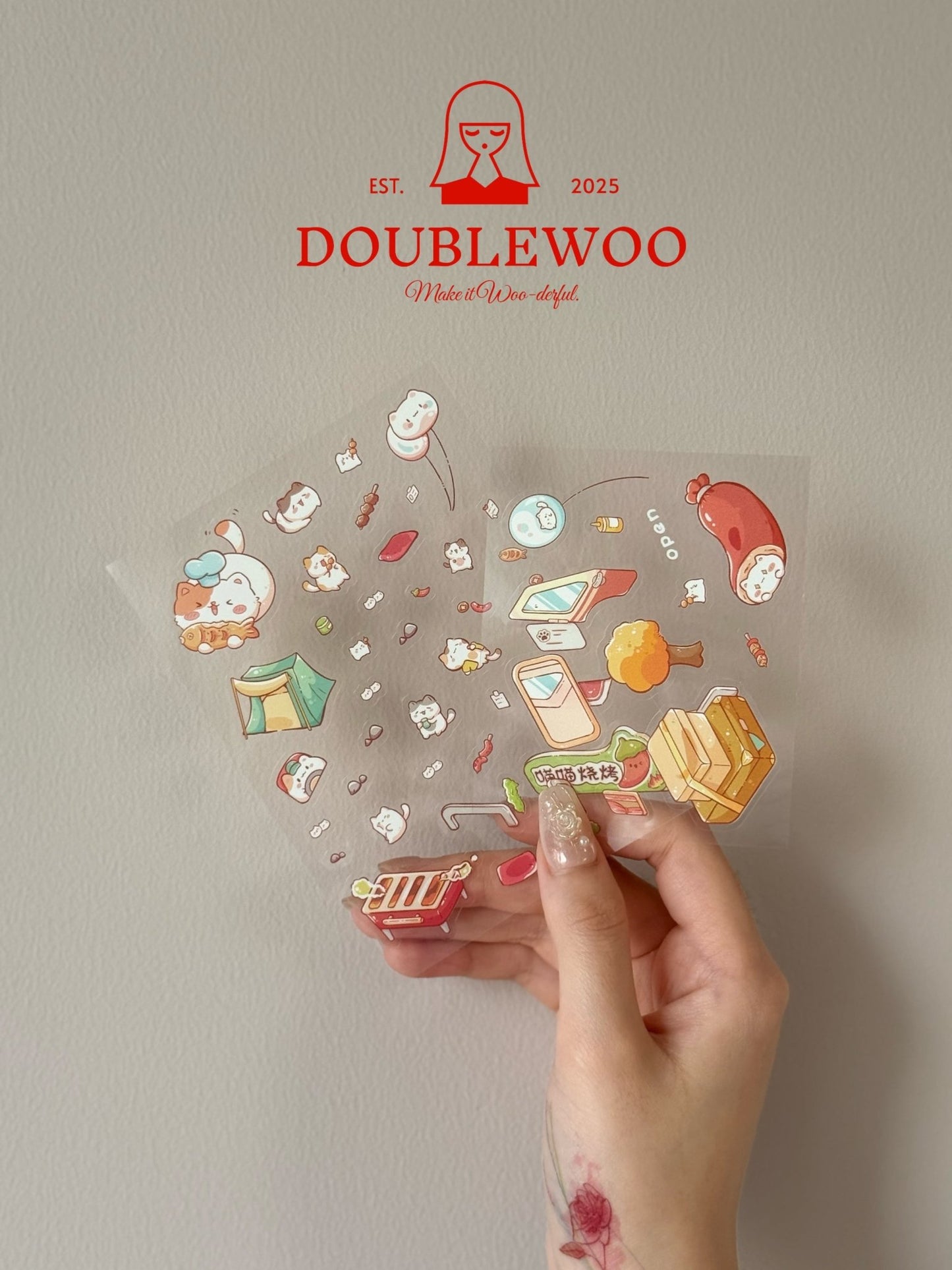 Street Shop Series –  Meow BBQ – DIY journaling decoration by DOUBLEWOO
