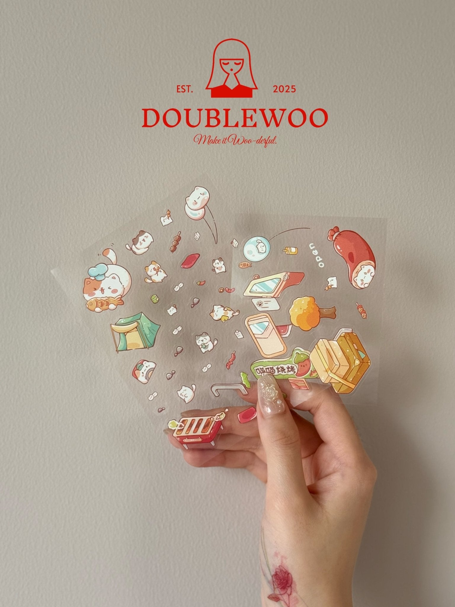 Street Shop Series –  Meow BBQ – DIY journaling decoration by DOUBLEWOO