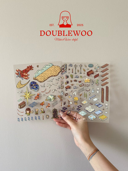 DOUBLEWOO Prince of the Stars Sticker - Museum of Stars scene - details
