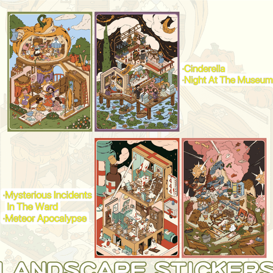 Whimsical Illustration Series | Large Size Scene Stickers – DOUBLEWOO