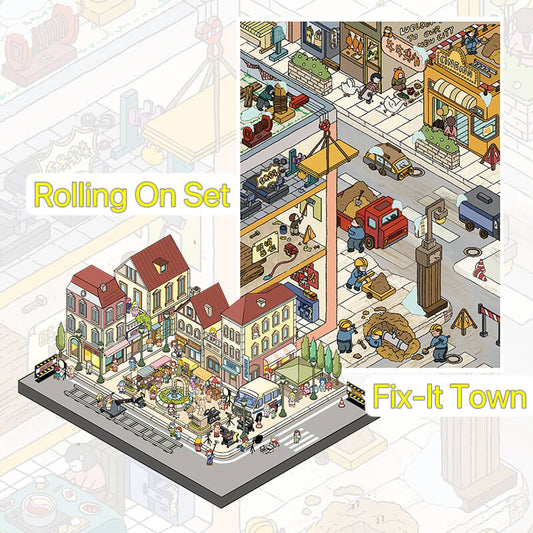 Street Scenes Series Large Size Scene Stickers | Urban Mini Worlds | DoubleWoo