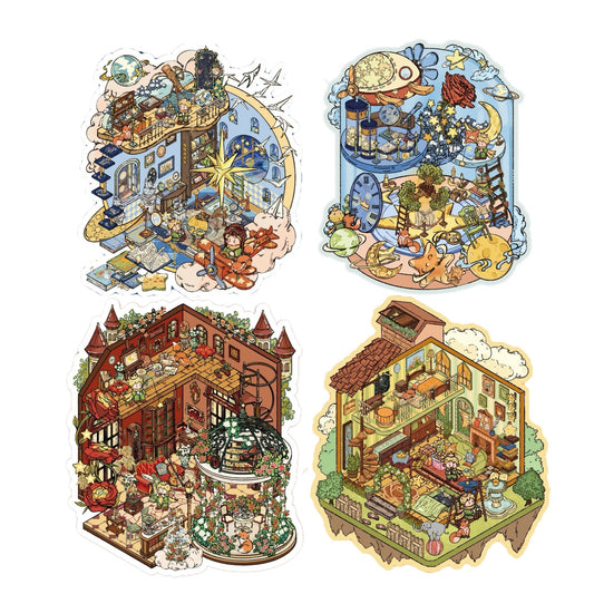 DOUBLEWOO Prince of the Stars Sticker Full Set - All 4 Scenes - Mr. Paper