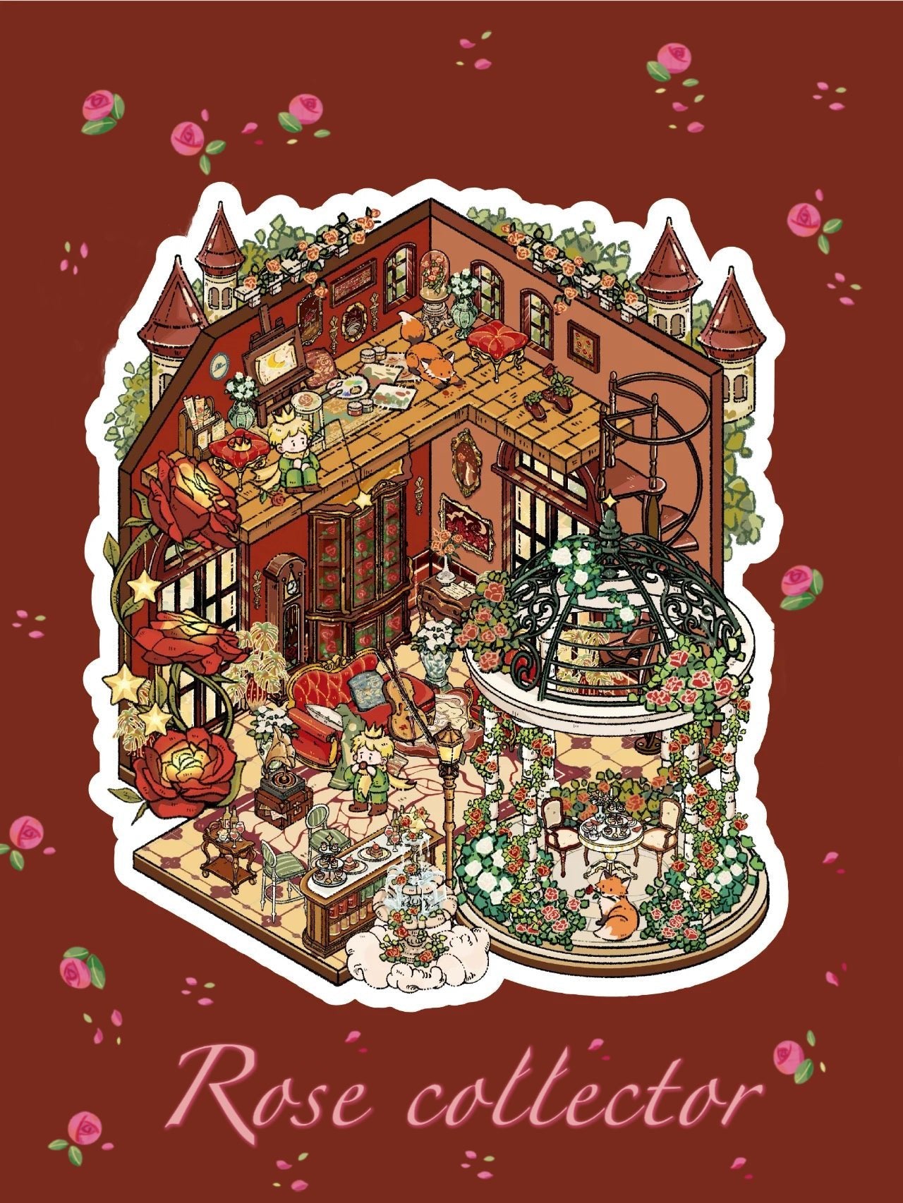 DOUBLEWOO Prince of the Stars Sticker - Rose Collector scene
