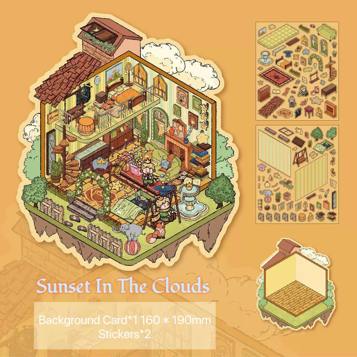 DOUBLEWOO Prince of the Stars Sticker - Sunset in the Clouds scene