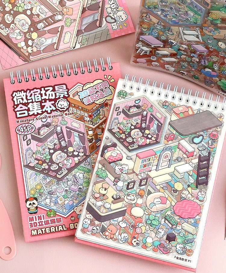 PET sticker close-up from DOUBLEWOO Telado scenery book – transparent, waterproof sticker material