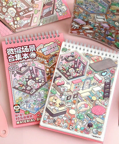 PET sticker close-up from DOUBLEWOO Telado scenery book – transparent, waterproof sticker material