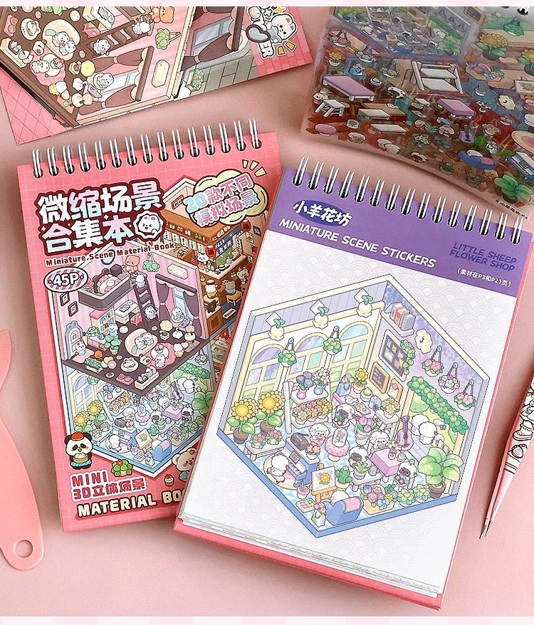 PET sticker close-up from DOUBLEWOO Telado scenery book – transparent, waterproof sticker material