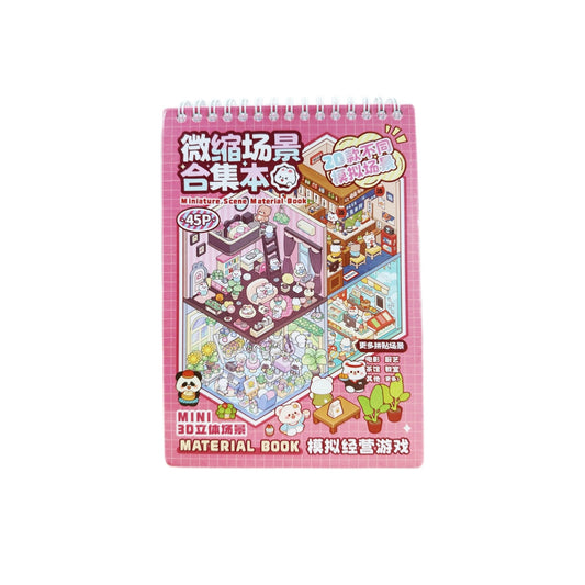 Telado 1.0 DIY Scenery Sticker Book – miniature scene stickers binder with 20 scenes – DOUBLEWOO