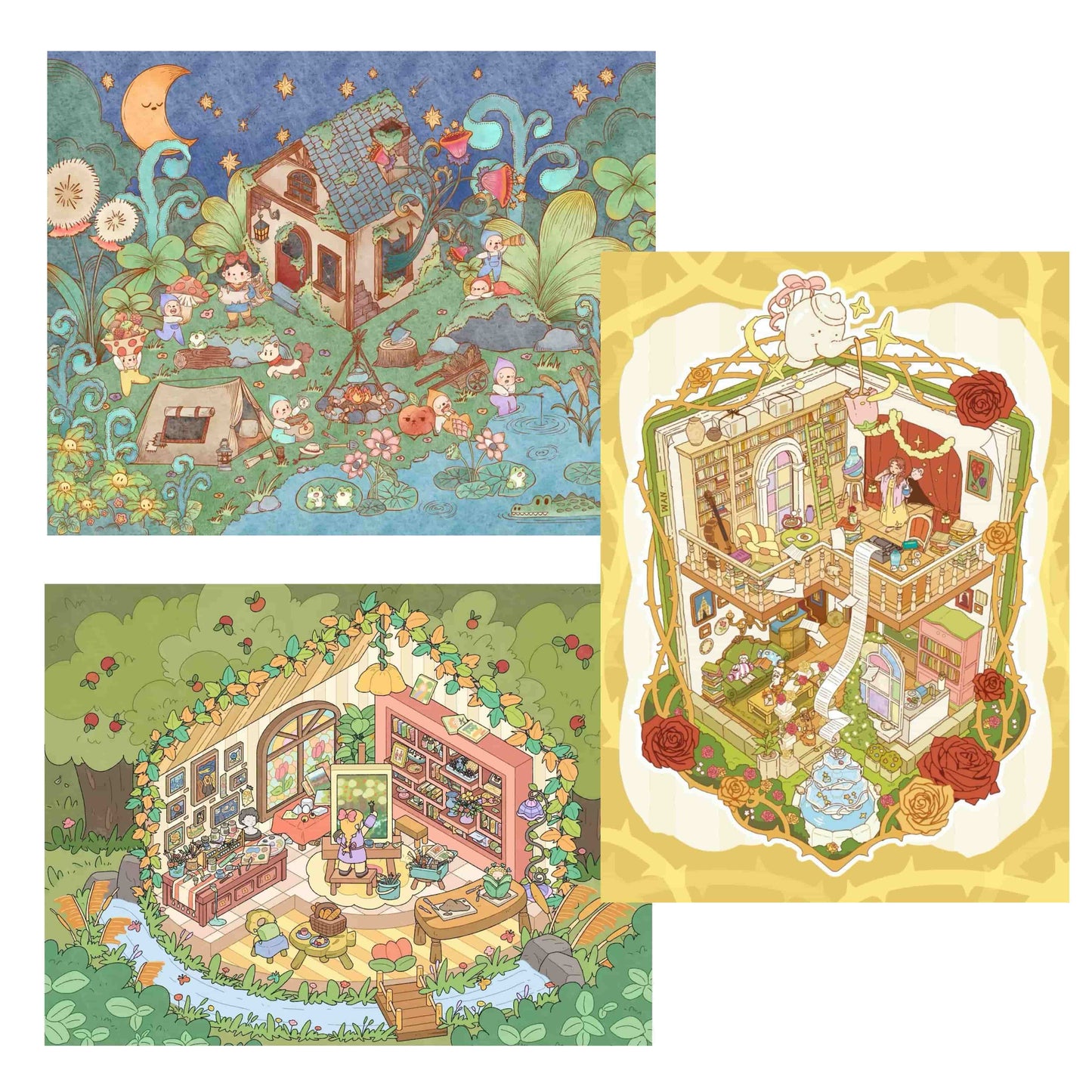 once upon a  time series scene sticker full set